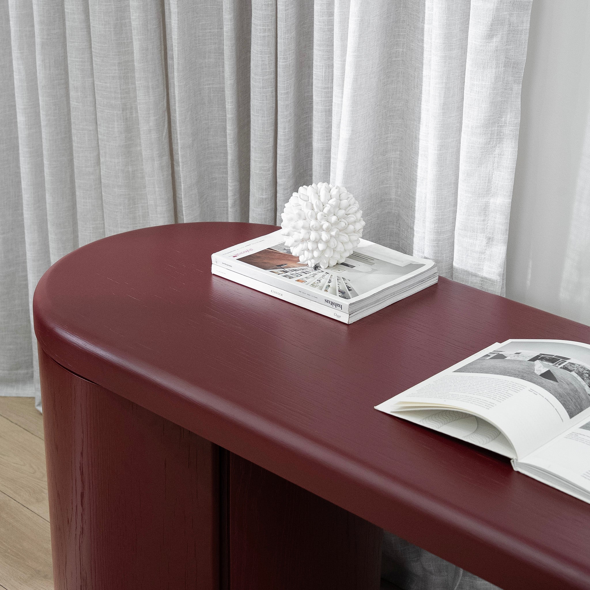 Ex Display - Myrren 1.9m Office Desk - Burgundy Red Office Desk Century-Core