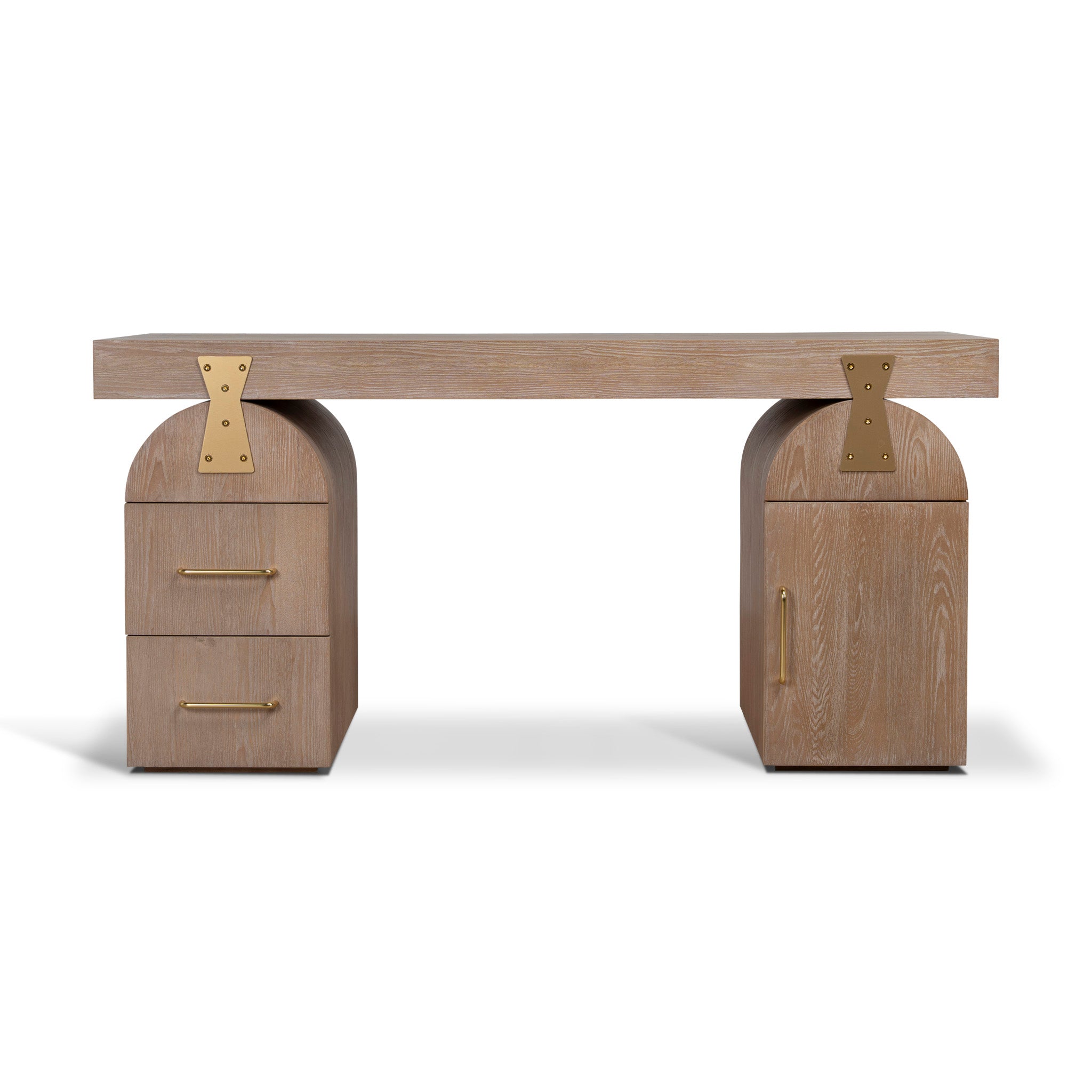 Junon 1.55m New Elm Home Office Desk - Natural Home Office Desk Nicki-Core