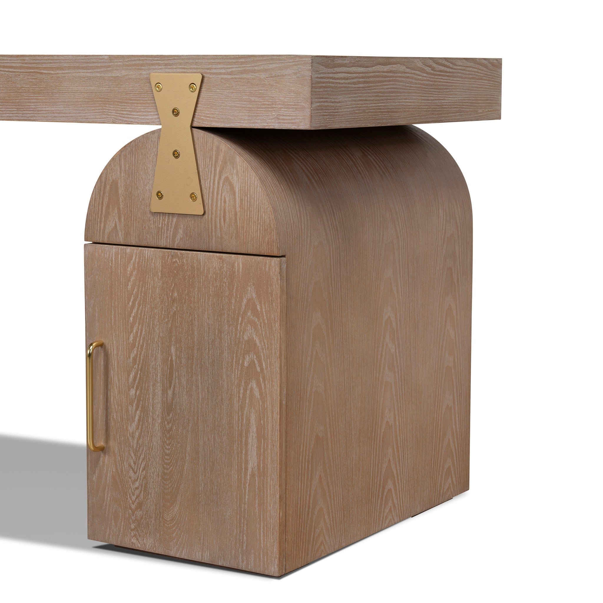Junon 1.55m New Elm Home Office Desk - Natural Home Office Desk Nicki-Core