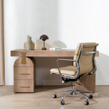 Junon 1.55m New Elm Home Office Desk - Natural Home Office Desk Nicki-Core