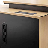 Ex Display - Janell 2.3m Right Return Office Desk - Natural Office Desk Sun Desk-Core   