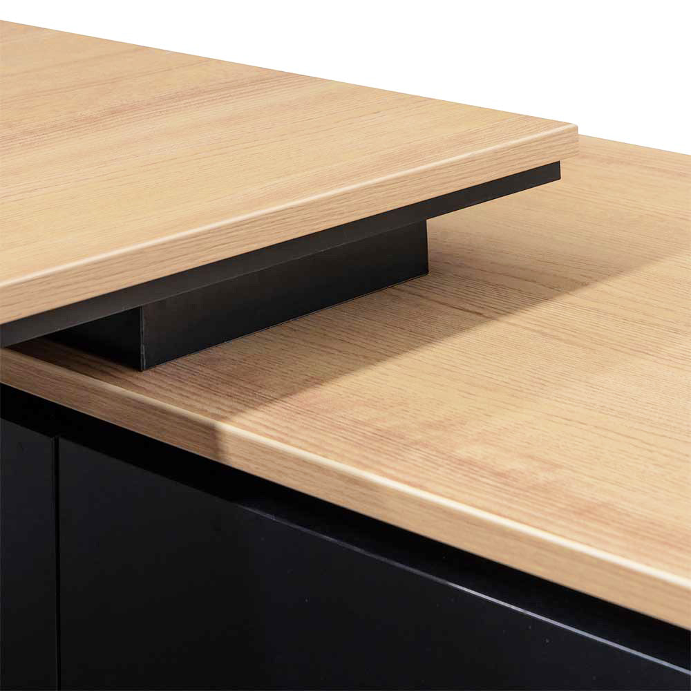 Ex Display - Janell 2.3m Right Return Office Desk - Natural Office Desk Sun Desk-Core   