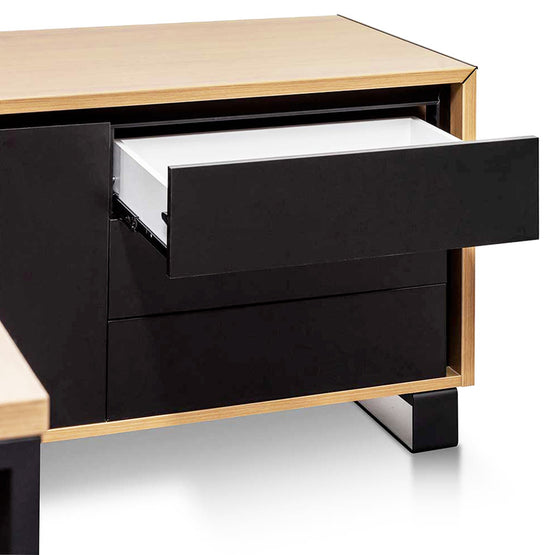 Janell 2.3m Right Return Office Desk - Natural Office Desk Sun Desk-Core   