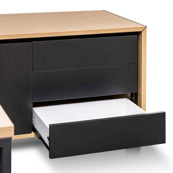 Janell 2.3m Right Return Office Desk - Natural Office Desk Sun Desk-Core   