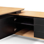 Ex Display - Janell 2.3m Right Return Office Desk - Natural Office Desk Sun Desk-Core   