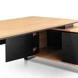 Ex Display - Janell 2.3m Right Return Office Desk - Natural Office Desk Sun Desk-Core   