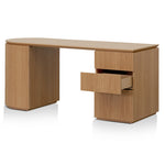 Albina 1.77m Right Drawer Office Desk - Natural Oak