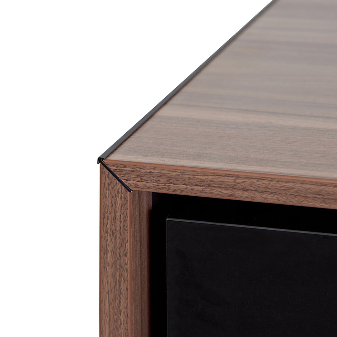 Janell 2.3m Left Return Office Desk - Walnut Office Desk Sun Desk-Core   