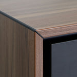 Janell 2.3m Left Return Office Desk - Walnut Office Desk Sun Desk-Core   