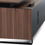 Janell 2.3m Left Return Office Desk - Walnut Office Desk Sun Desk-Core   