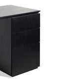 Albina 1.77m Right Drawer Office Desk - Black Oak Office Desk Century-Core   