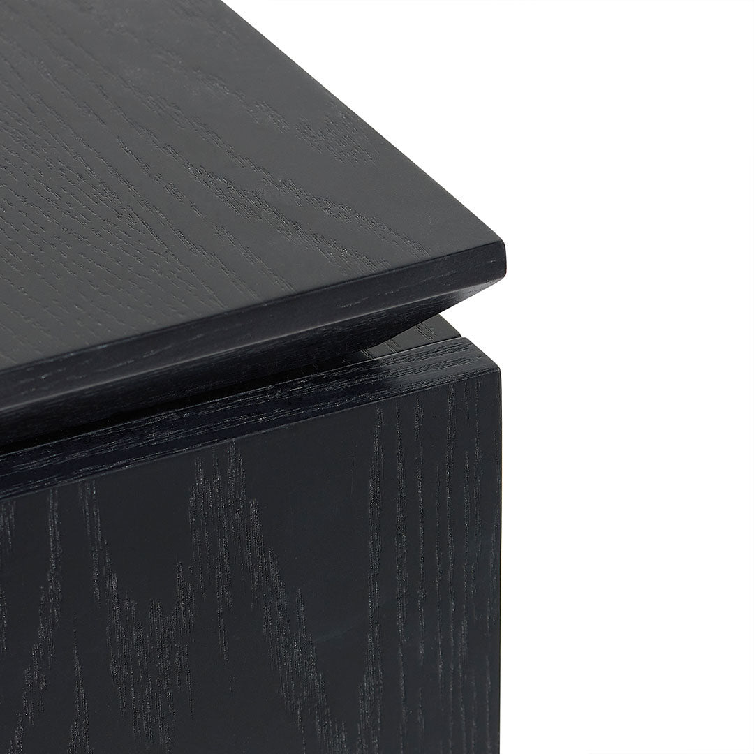 Albina 1.77m Right Drawer Office Desk - Black Oak Office Desk Century-Core   