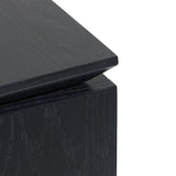 Albina 1.77m Right Drawer Office Desk - Black Oak Office Desk Century-Core   