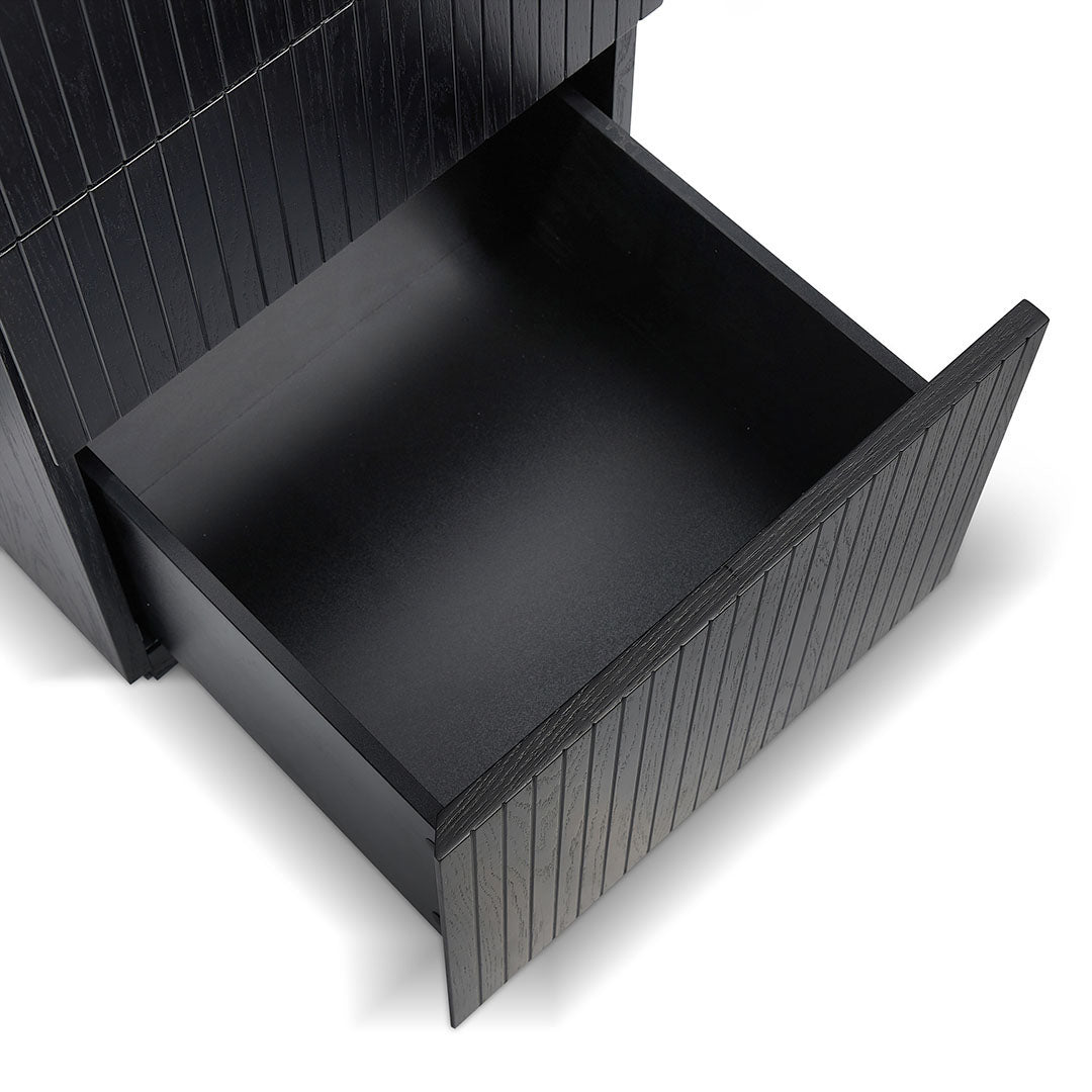 Albina 1.77m Right Drawer Office Desk - Black Oak Office Desk Century-Core   