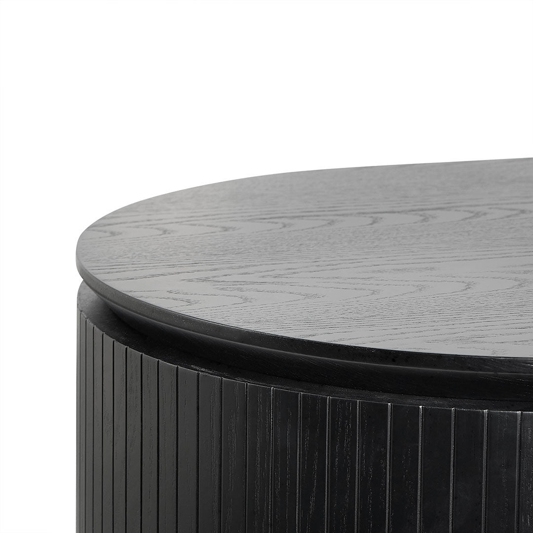 Albina 1.77m Right Drawer Office Desk - Black Oak Office Desk Century-Core   