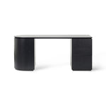 Albina 1.77m Right Drawer Office Desk - Black Oak Office Desk Century-Core   