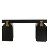 Junon 1.55m New Elm Home Office Desk - Full Black Home Office Desk Nicki-Core