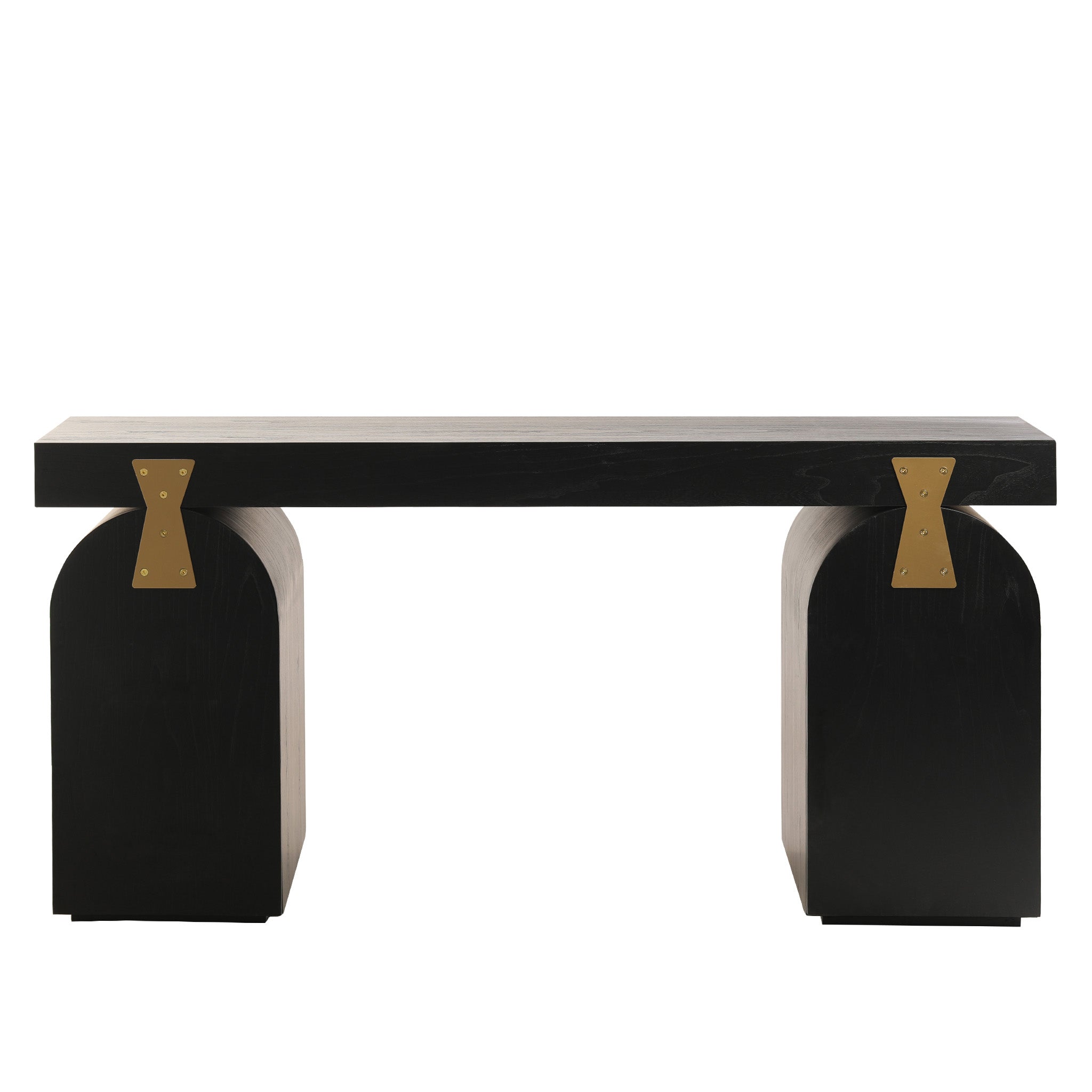 Junon 1.55m New Elm Home Office Desk - Full Black Home Office Desk Nicki-Core