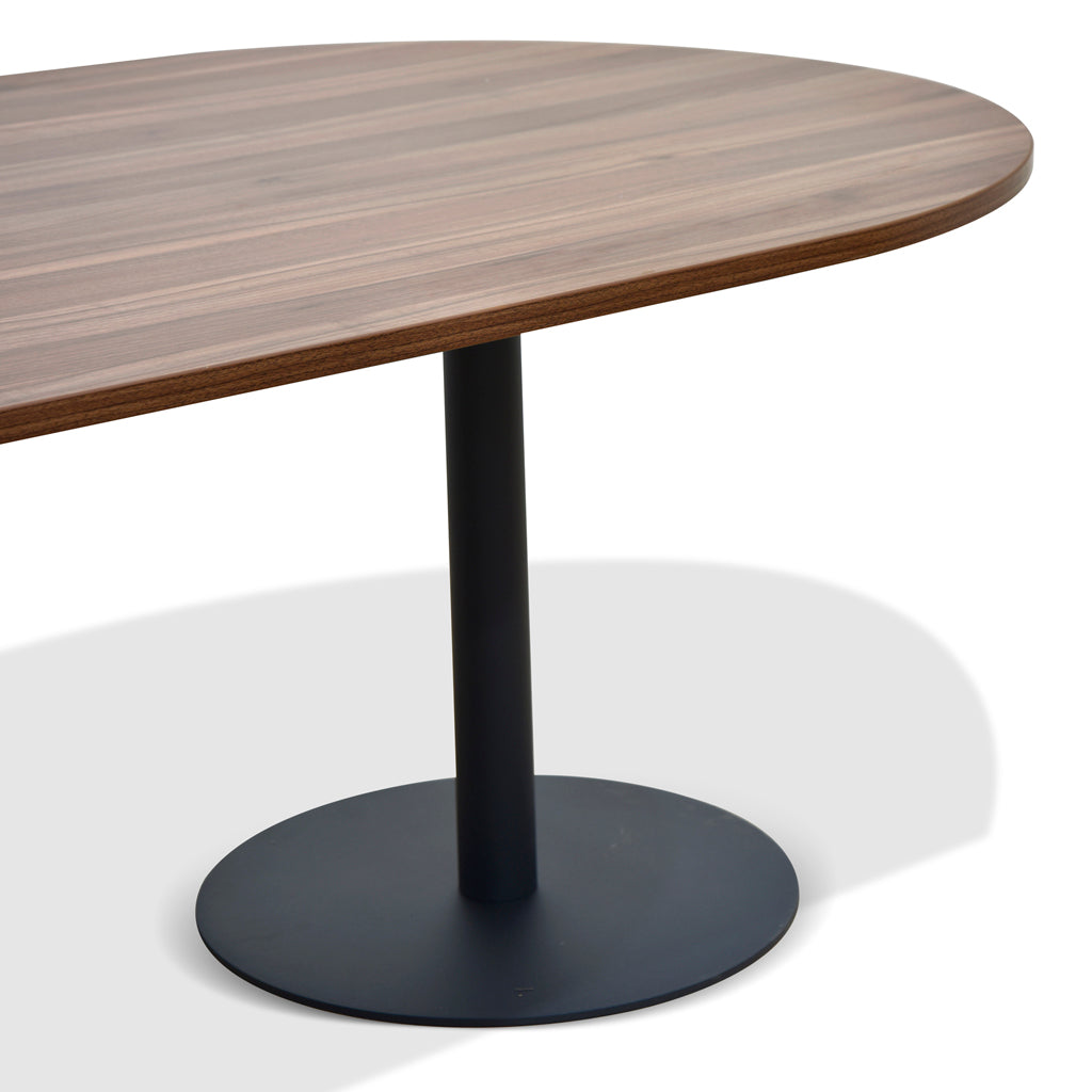 Ripponlea 3m Oval Meeting Table - Walnut Meeting Table Sun Desk-Core   