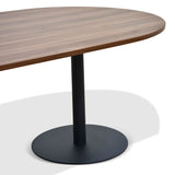 Ripponlea 3m Oval Meeting Table - Walnut Meeting Table Sun Desk-Core   