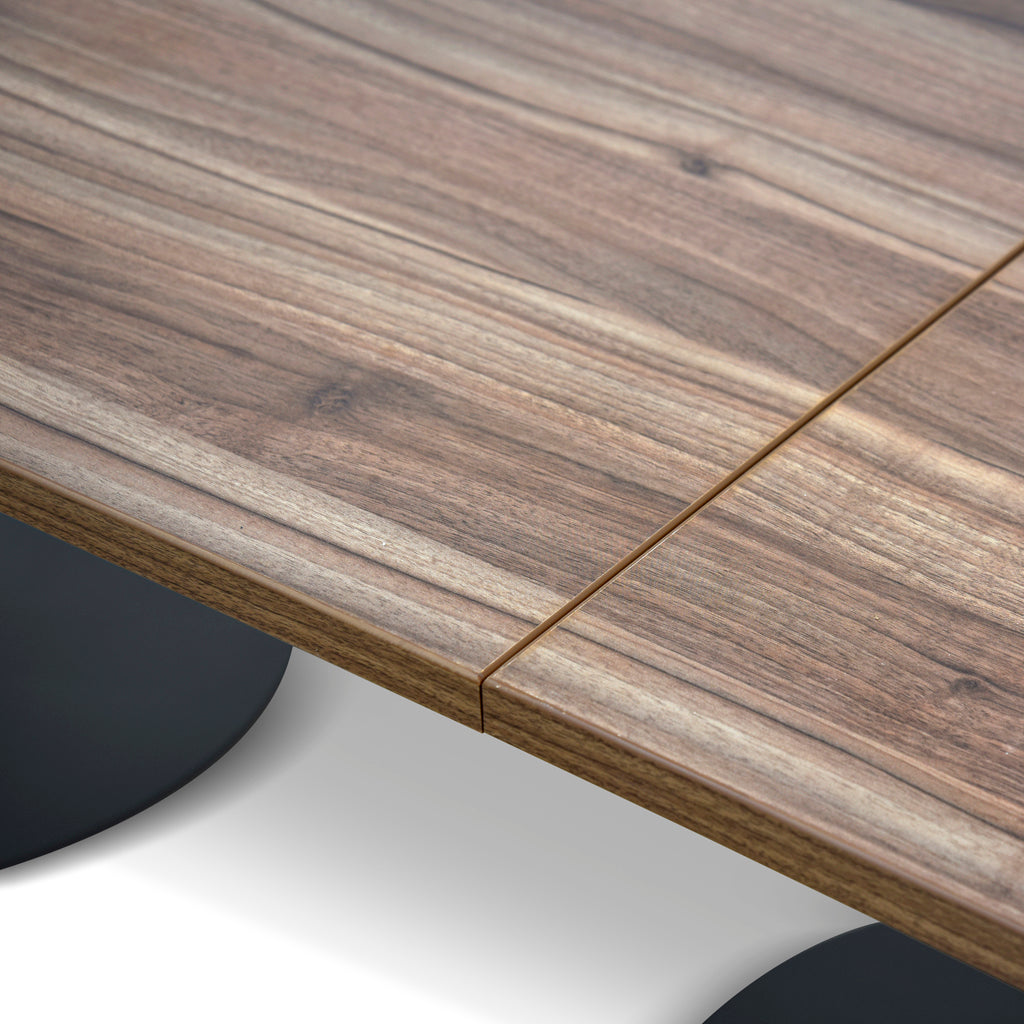 Ripponlea 3m Oval Meeting Table - Walnut Meeting Table Sun Desk-Core   