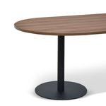 Ripponlea 3m Oval Meeting Table - Walnut Meeting Table Sun Desk-Core   
