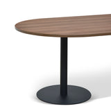 Ripponlea 3m Oval Meeting Table - Walnut Meeting Table Sun Desk-Core   