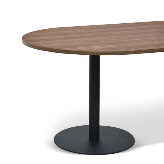 Ripponlea 3m Oval Meeting Table - Walnut Meeting Table Sun Desk-Core   
