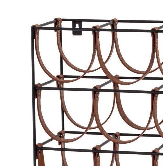 Ex Display - Orell 16 Bottles PU Leather Wine Rack - Tan Wine Rack Albi-Local