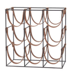 Ex Display - Orell 9 Bottles PU Leather Wine Rack - Tan Wine Rack Albi-Local