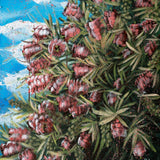 Our Adventure Begins - Bottle Brush Flowers, By Hsin Lin Wall Art Gioia-Local Gold Framed Canvas 50x50cm