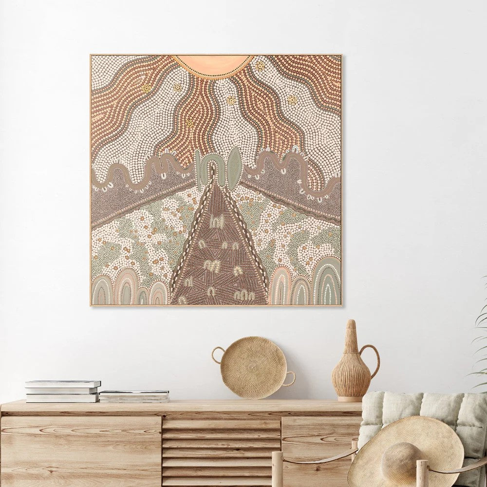 Our Matriarch, Peach And Green, By Domica Hill Wall Art Gioia-Local