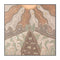 Our Matriarch, Peach And Green, By Domica Hill Wall Art Gioia-Local 50x50cm Framed Canvas Black