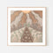 Our Matriarch, Peach And Green, By Domica Hill Wall Art Gioia-Local 50x50cm Framed Poster Black
