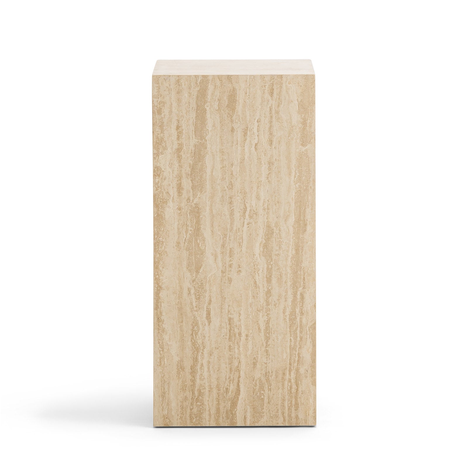 Travio 65cm High Plinth - Cream Travertine Eastern-Local
