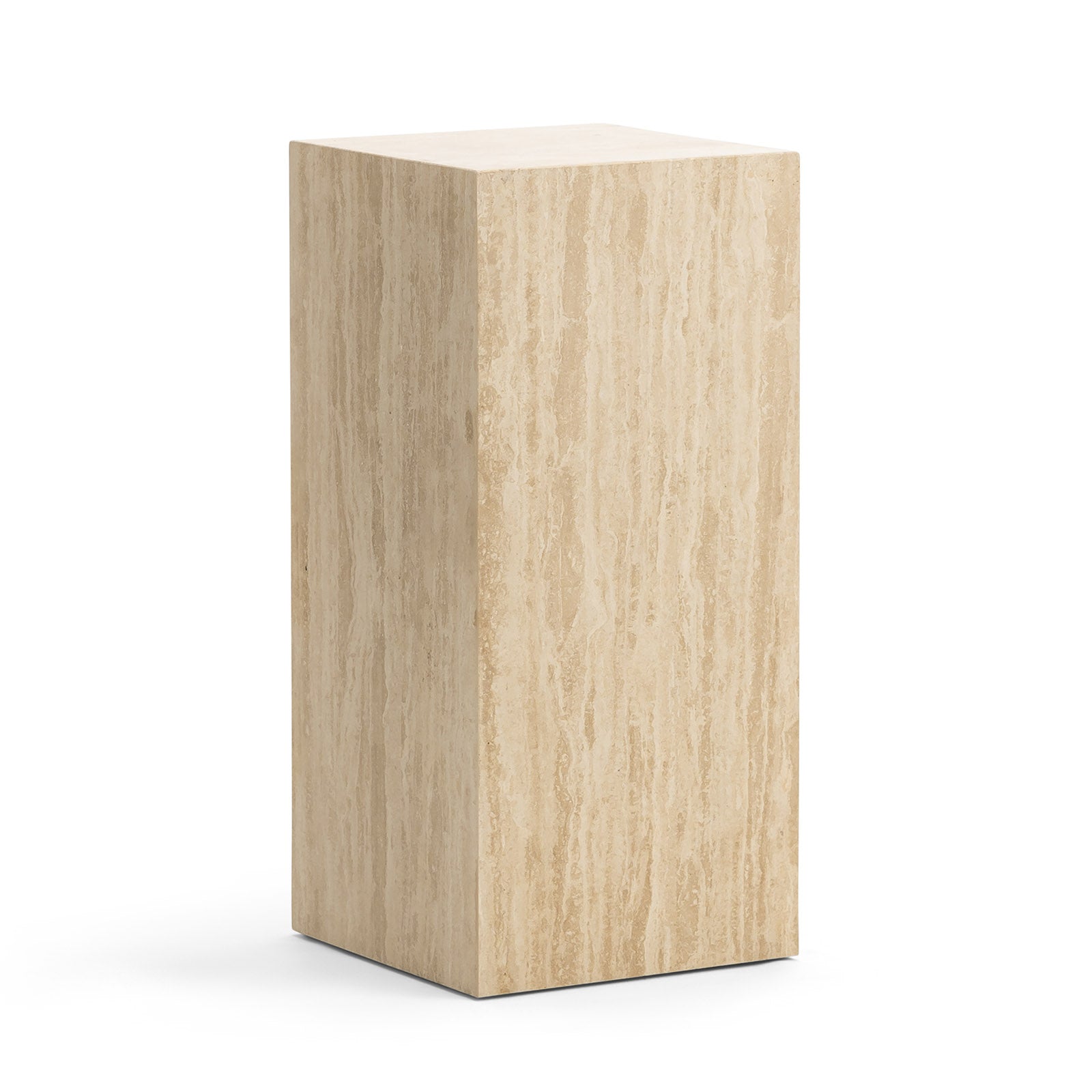 Travio 65cm High Plinth - Cream Travertine Eastern-Local