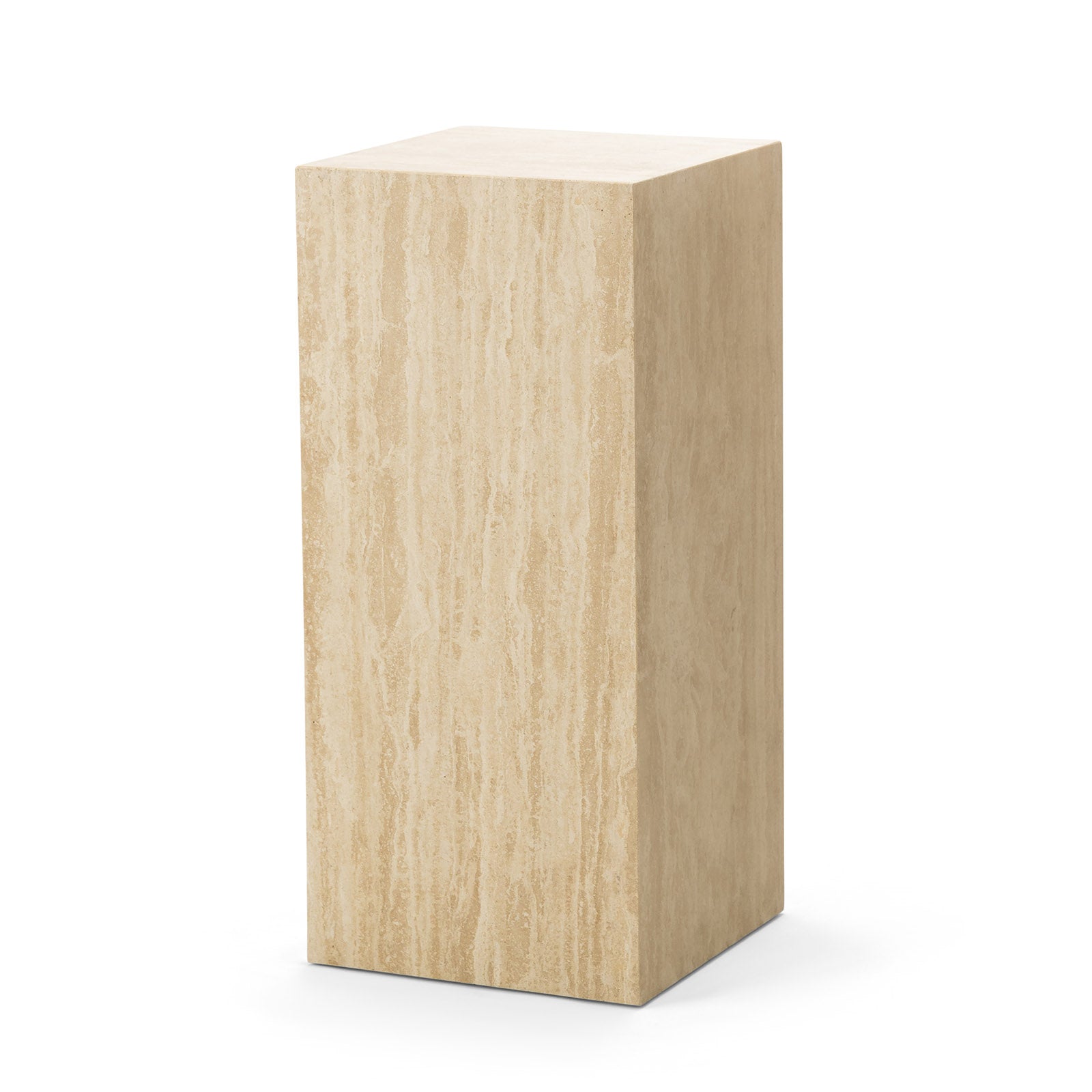 Travio 65cm High Plinth - Cream Travertine Eastern-Local