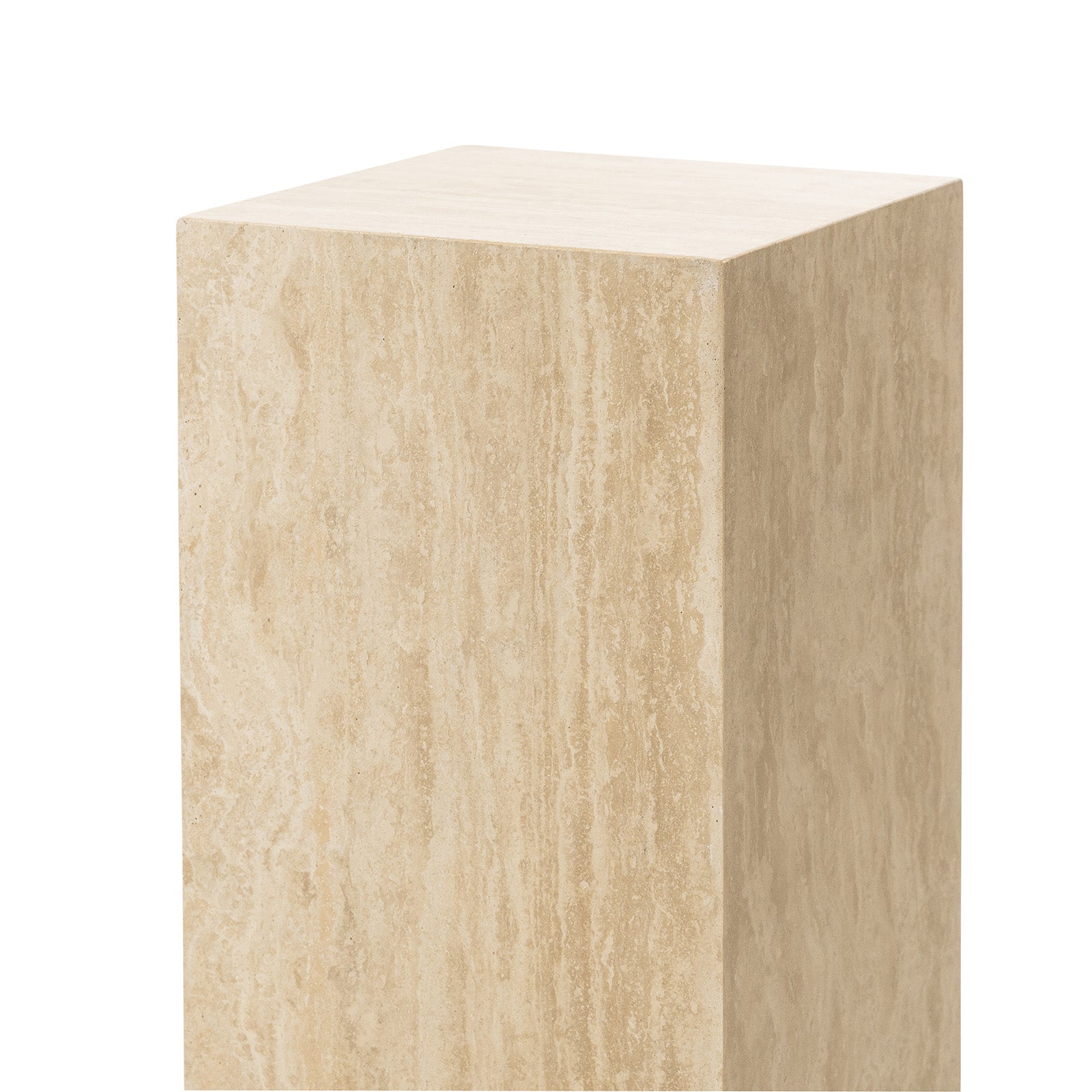Travio 65cm High Plinth - Cream Travertine Eastern-Local
