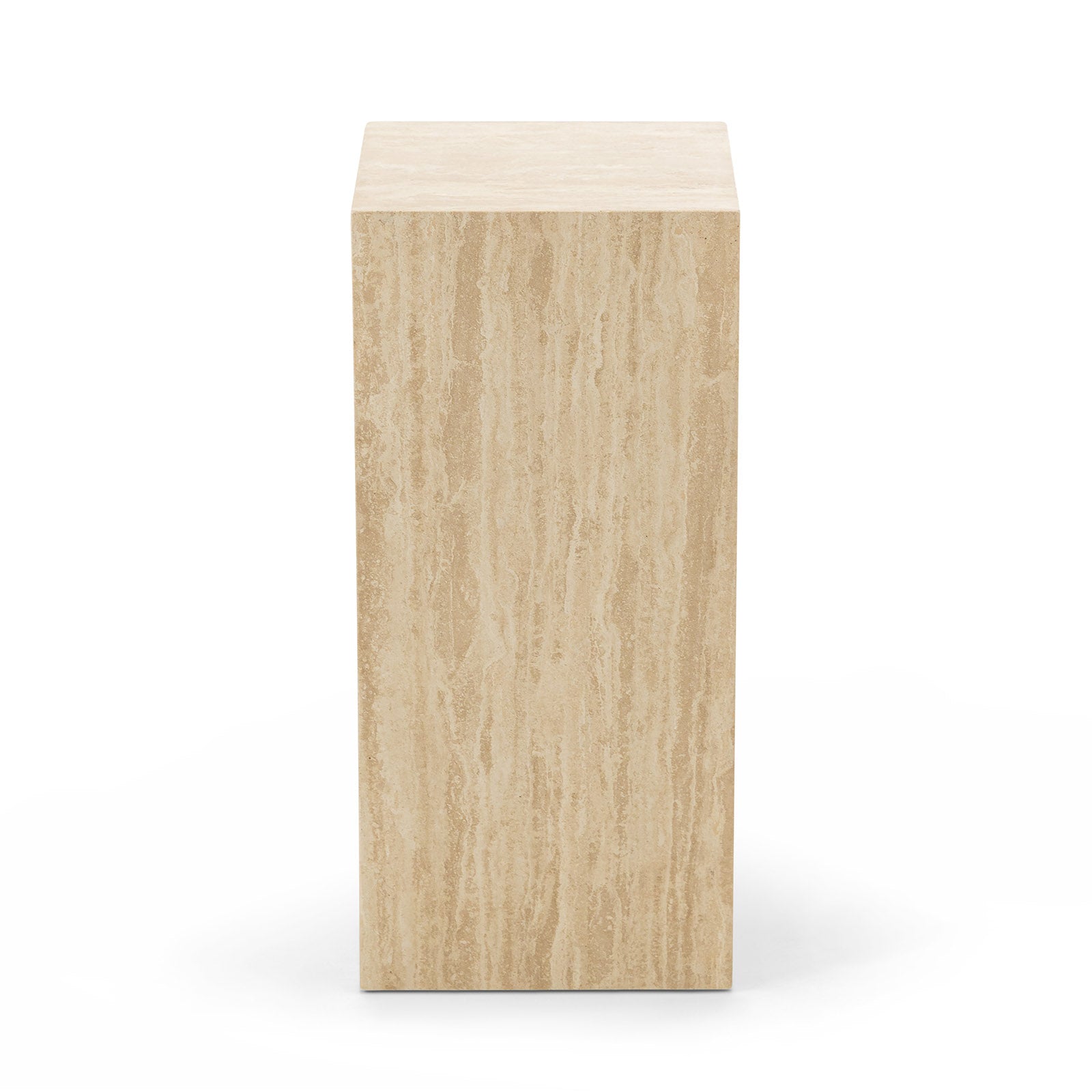 Travio 65cm High Plinth - Cream Travertine Eastern-Local