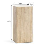 Travio 65cm High Plinth - Cream Travertine Eastern-Local