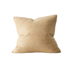 Ex Display - Domenica 50cm Chunky Linen Blend Cushion - Sand Cushion Weave-Local