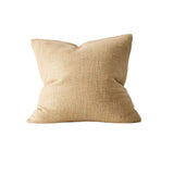 Ex Display - Domenica 50cm Chunky Linen Blend Cushion - Sand Cushion Weave-Local