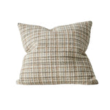 Tripoli 50cm Artisanal Woven Check Cushion Cushion Weave-Local Tripoli Fog Polyester