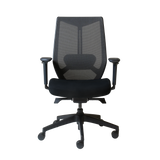 Raco Mesh Back Fabric Office Chair - Black Office Chair Rline-Local   
