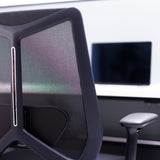 Raco Mesh Back Fabric Office Chair - Black Office Chair Rline-Local   