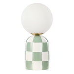 Rannells Checkered Table Lamp Table Lamp Albi-Local Green & White