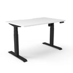 Boost 1.2m Light Single Sided Workstation - White & Black Office Desk Rline-Local   
