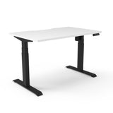 Boost 1.2m Light Single Sided Workstation - White & Black Office Desk Rline-Local   