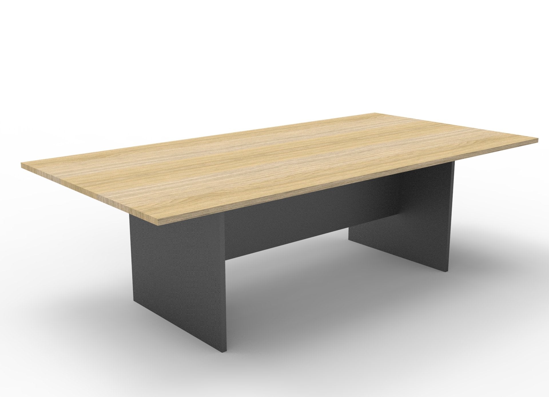 Rapid Worker 2.4m Meeting & Boardroom Table - Natural & Ironstone Office Table Rline-Local