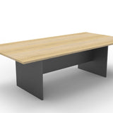Rapid Worker 2.4m Meeting & Boardroom Table - Natural & Ironstone Office Table Rline-Local